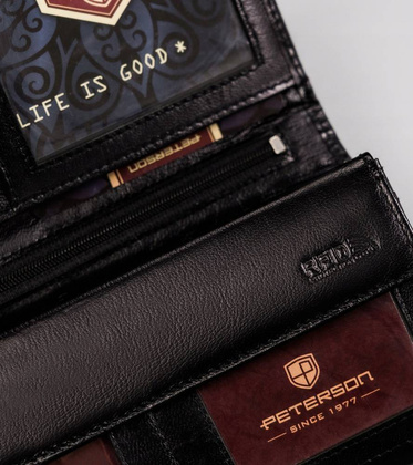 Portfel damski ze skóry naturalnej na zatrzask