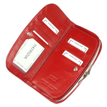 Portfel damski skórzany PELLUCCI FL-123 RFID Czerwony