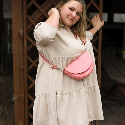 T-12 Torebka franczeska S - croc. róż