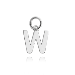 MINET Srebrny wisiorek mała litera „W”