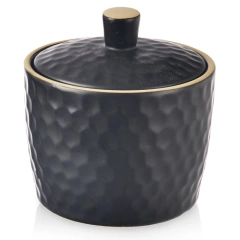 Cukierniczka ceramiczna czarna TEA TIME 320 ml