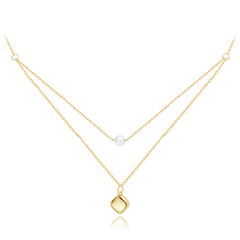 MINET Złoty naszyjnik z naturalną perłą Au 585/1000 2,30g