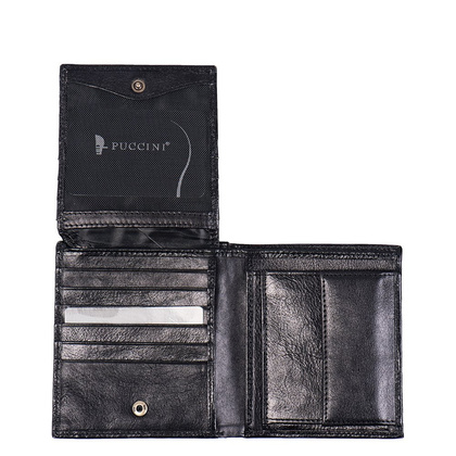 Portfel męski skórzany PUCCINI P21914 1 Czarny