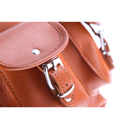 Mały plecak skórzany KEMER VOOC Vintage P2 Brązowy