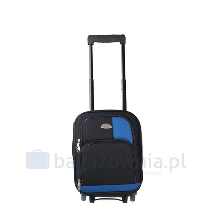 Bardzo mała walizka PELLUCCI RGL 652 WIZZ Czarno niebieska