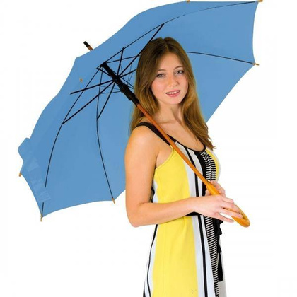 Parasol automatyczny, drewniany NANCY Jasnoniebieski