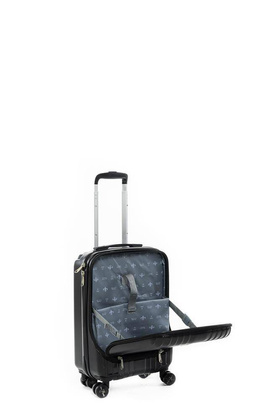 LYS Paris Tunis Mała twarda czarna walizka kabinowa na kółkach 55 cm