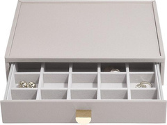 Szkatułka na biżuterię Stackers 20 komorowa classic taupe z szufladą