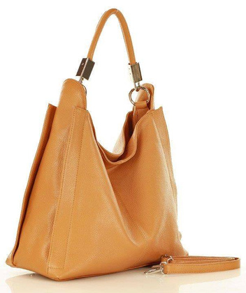 MARCO MAZZINI Miejska torebka skórzana vera pelle classico camel - min. zamówienie 20 / 50 / 100 szt.