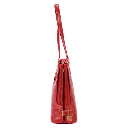 Torebka damska skórzana KEMER 14 Ciemno czerwona