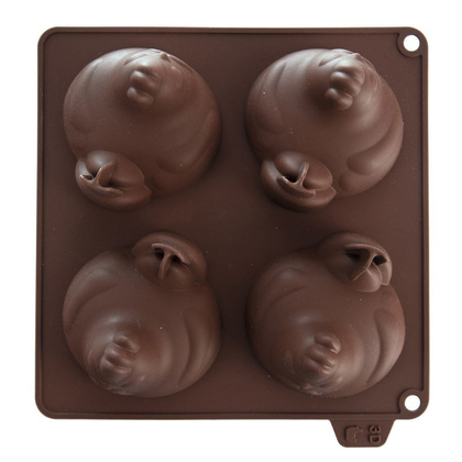 Forma do ciastek i pralin silikonowa brązowa kurka