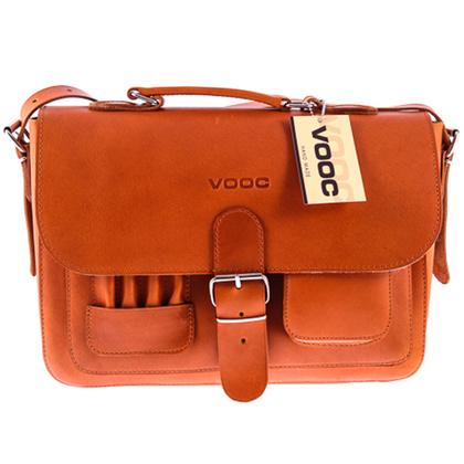 TECZKA SKÓRZANA 3W1 KEMER VOOC Vintage P13 BRĄZOWA