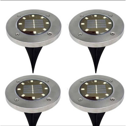 lampa solarna 8 LED SMD do wbicia w podłoże kpl. 4 szt.