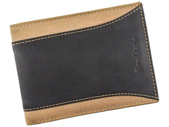 Portfel męski skórzany PIERRE CARDIN HUNTER TILAK13 8805 Czarny / Brązowy