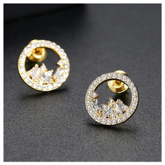 Kolczyki ze stali szlachetnej pozłacanej KST2850