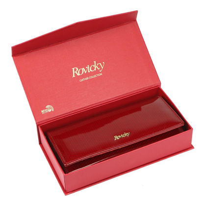 Duży portfel damski, skóra naturalna, RFID