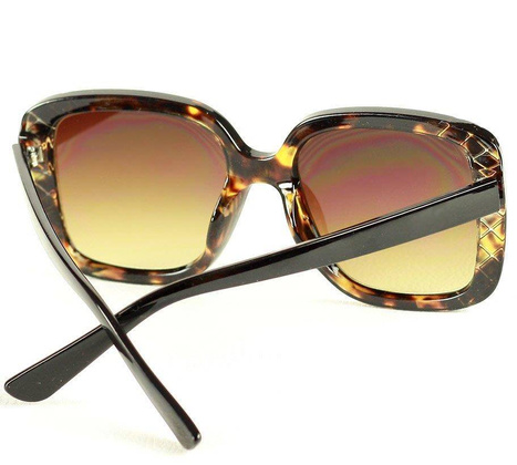 Oversizowe okulary przeciwsłoneczne MAZZINI SIMPLE BEAUTY brąz - min. zamówienie 20 / 50 / 100 szt.