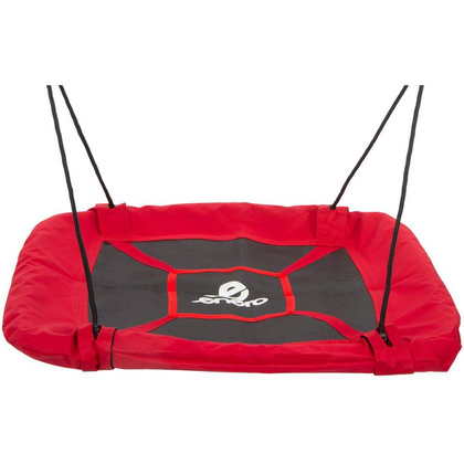 Huśtawka ogrodowa bocianie gniazdo 95x95cm czerwona