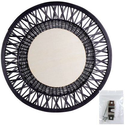 Lustro ścienne czarne 56 cm