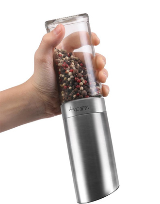 Grawitacyjny młynek do soli i pieprzu elektryczny stalowy mat SOHO 8869