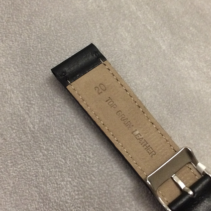 LAVVU Czarny szyty pasek SPORT z luksusowej skóry Top Grain - 20