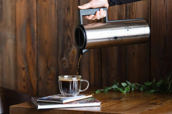 Termos z wkładem szklanym 1L CORTO stalowy 231628