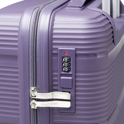 Średnia walizka PUCCINI CASABLANCA PP023B 7D Fioletowa