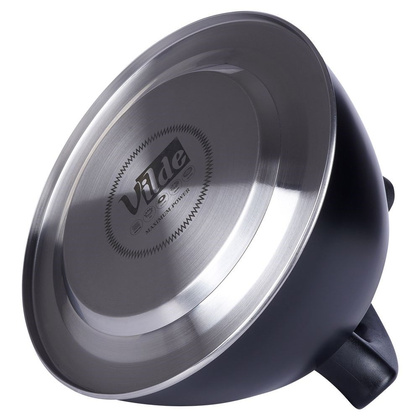 Czajnik z gwizdkiem termometrem stalowy czarny 3 l