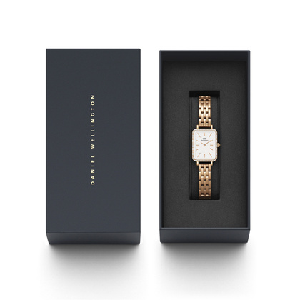 ZEGAREK DAMSKI DANIEL WELLINGTON Quadro Rose Gold DW00100672 + BOX (zw519h)