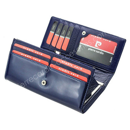 Portfel damski skórzany PIERRE CARDIN 05 LINE 100 Szary