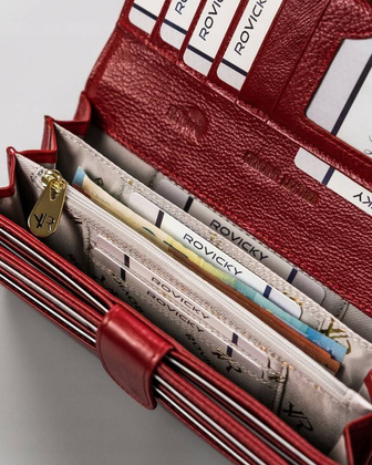 Elegancki, duży portfel damski ze skóry naturalnej