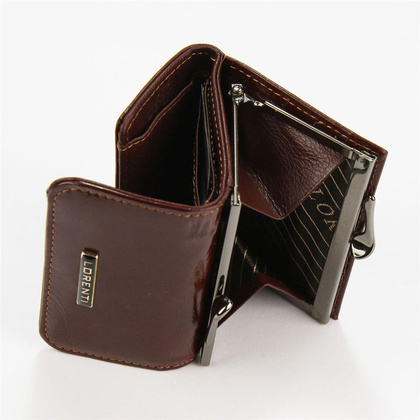 Mały skórzany portfel damski, bigiel