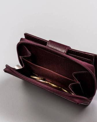 Skórzany portfel damski z systemem rfid protect