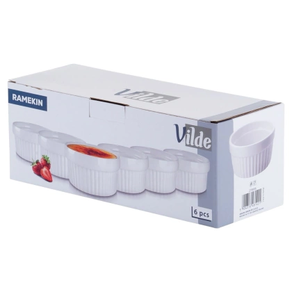 Miseczki do zapiekania ceramiczne białe 260 ml 6 szt.