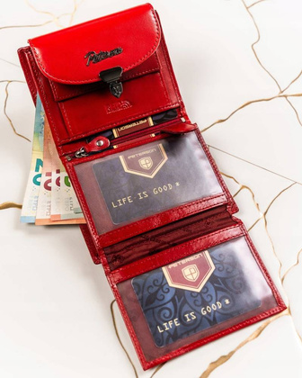 Zestaw prezentowy skorzany portfel damski i brelok