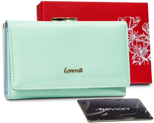 Kompaktowy skorzany portfel z zewnetrzna portmonetka na bigiel