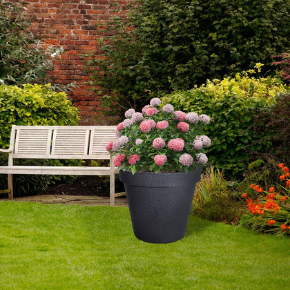 Doniczka donica okrągła ogrodowa zewnętrzna duża 43x48,5 cm