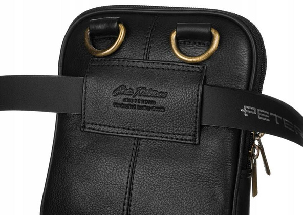 Skórzana listonoszka-saszetka męska na ramię