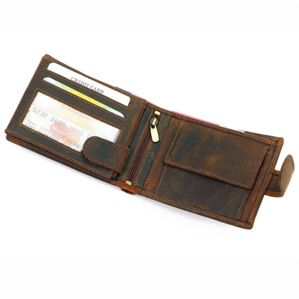 Portfel męski skórzany L895-001 Brązowy