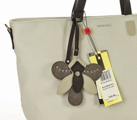 MONNARI Stylowa torba shopper bag jasny szary - min. zamówienie 20 / 50 / 100 szt.