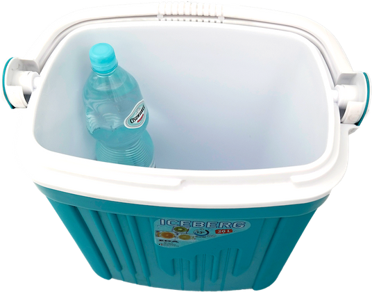 Lodówka turystyczna pasywna ICEBERG 20L na wkłady TURKUSOWA
