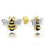 MINET Pozłacane kolczyki srebrne PSZCZOŁY
