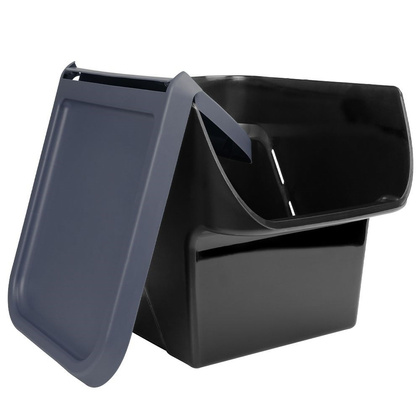 Pojemnik na warzywa owoce cebulę ziemniaki czosnek do przechowywania antracytowy 13 l