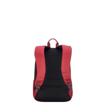 Plecak na laptopa Delsey Esplanade Miejski czerwony plecak dwukomorowy na laptopa 15.6"