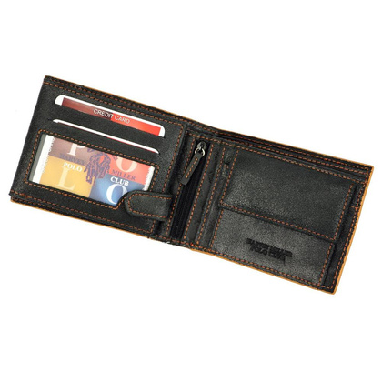 Portfel Męski Harvey Miller Polo Club 1223 261 Skóra Naturalna Czarny