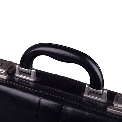 Neseser skórzany KEMER A7 Czarny - min. zamówienie 20 / 50 / 100 szt.