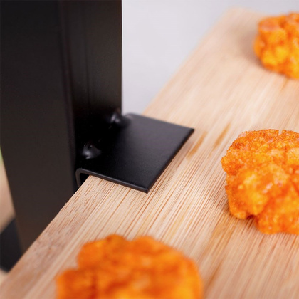 Patera 3-poziomowa z miseczka drewniana metalowa 32x32x26,5 cm