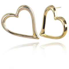 Kolczyki ze stali szlachetnej platerowane złotem KST3354