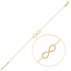 MINET Elegancka złota bransoletka nieskończoność Au 585/1000 0,80g