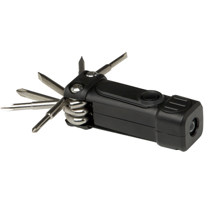 Octo zestaw śrubokrętów 8-w-1 z tworzyw sztucznych pochodzących z recyklingu z certyfikatem RCS z latarką